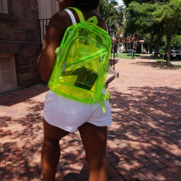 *HOST PICK* Transparent Neon-Green Backpack - Picture 2 of 6